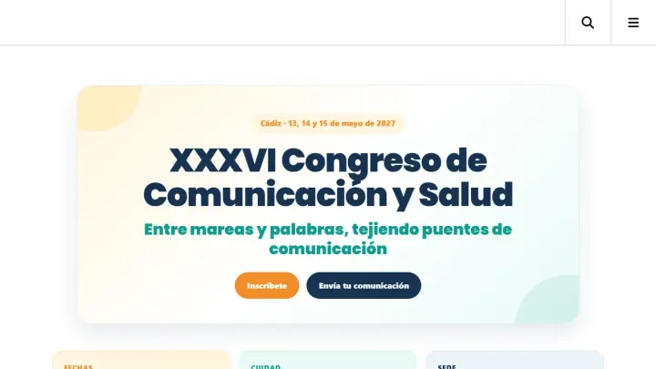 Web oficial del Congreso de Comunicación y Salud semFYC