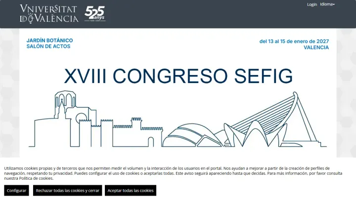 Web oficial del Congreso de la Sociedad Española de Farmacia Industrial y Galénica (SEFIG)