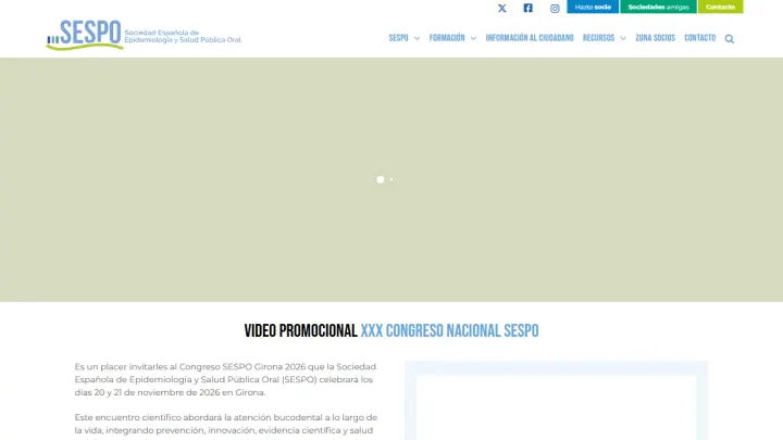 Web oficial del Congreso Nacional SESPO