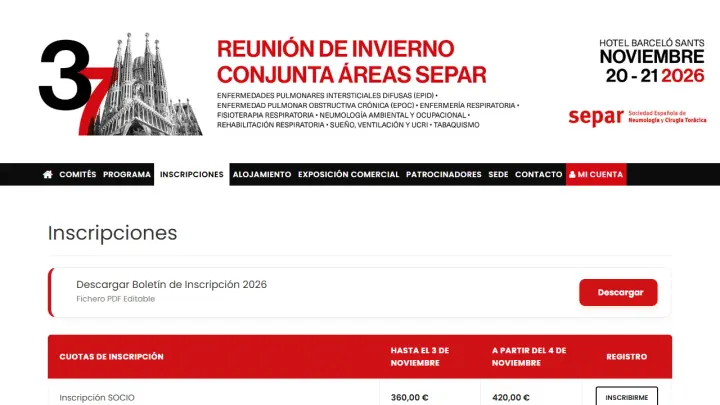 Web oficial de Reunión de Invierno de Áreas SEPAR
